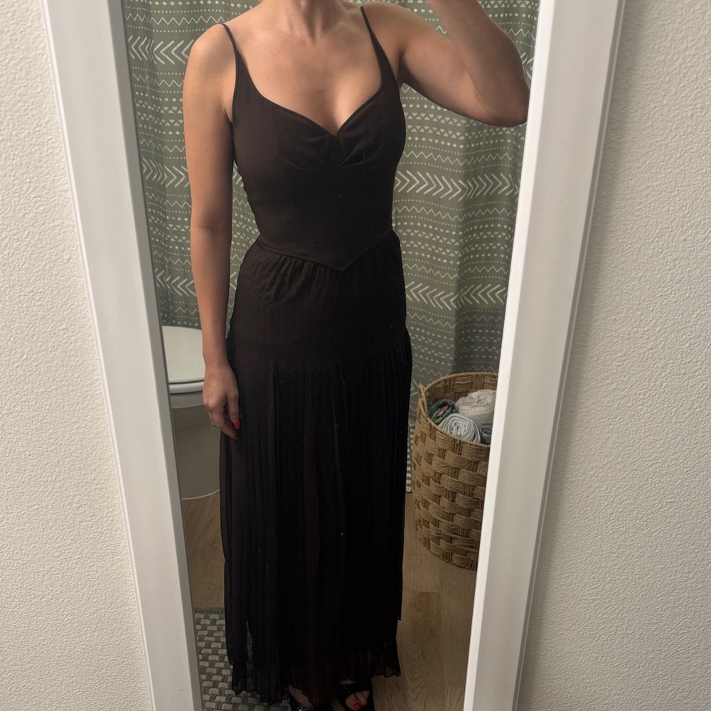 Elegant Donald Deal Brown Formal Maxi Dress